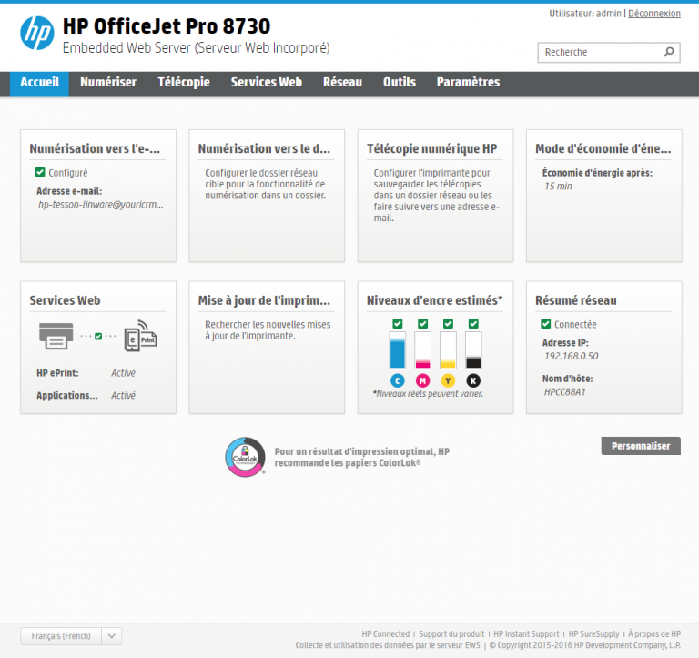 HP OfficeJet Pro 8730 - Image 1